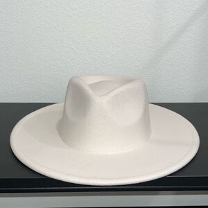 NWT FLEA STYLE | Western Wedding Ivory Flat Brim Wool Classic Hat